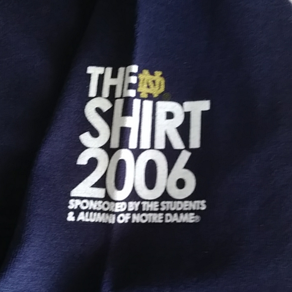 Vintage 2006 Norte Dame Football t- shirt Med - Picture 3 of 7